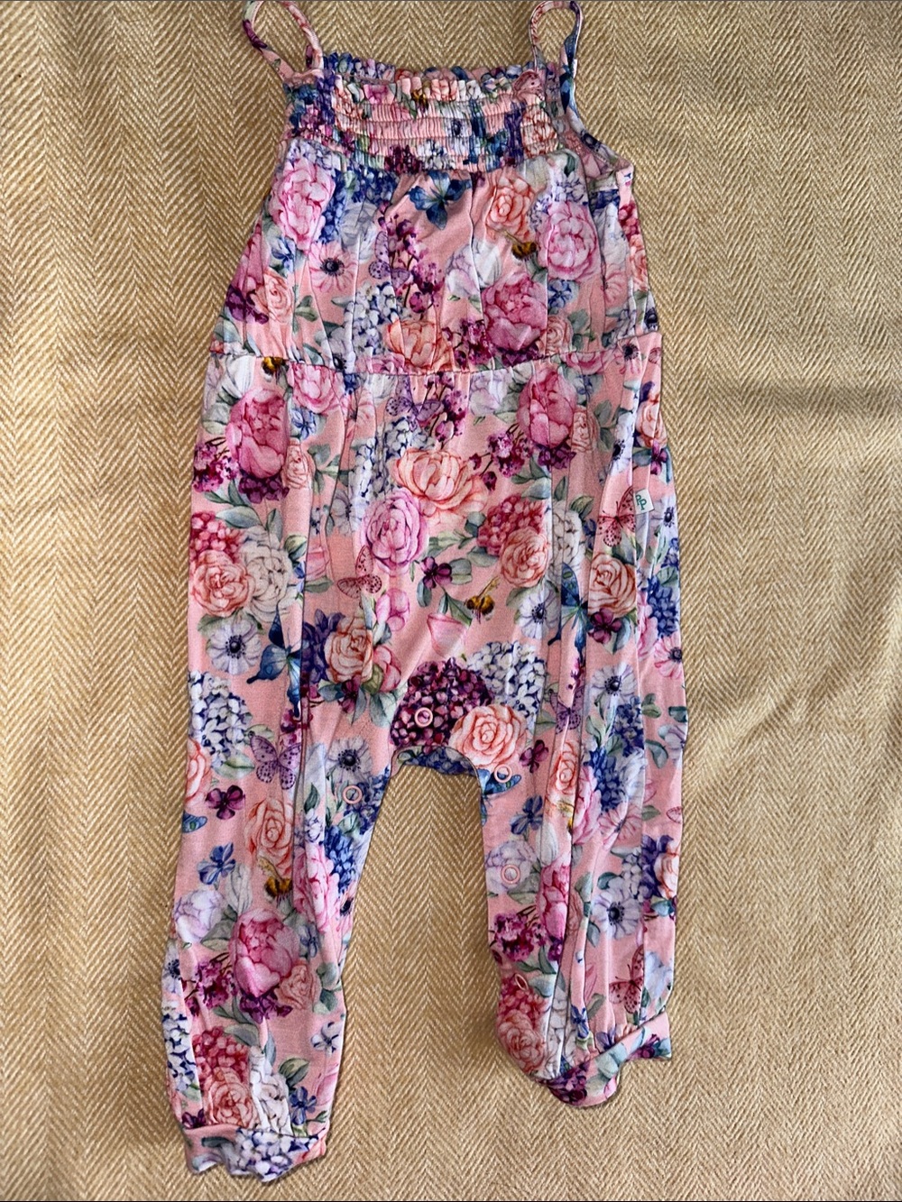Posh Peanut floral romper 6-12m